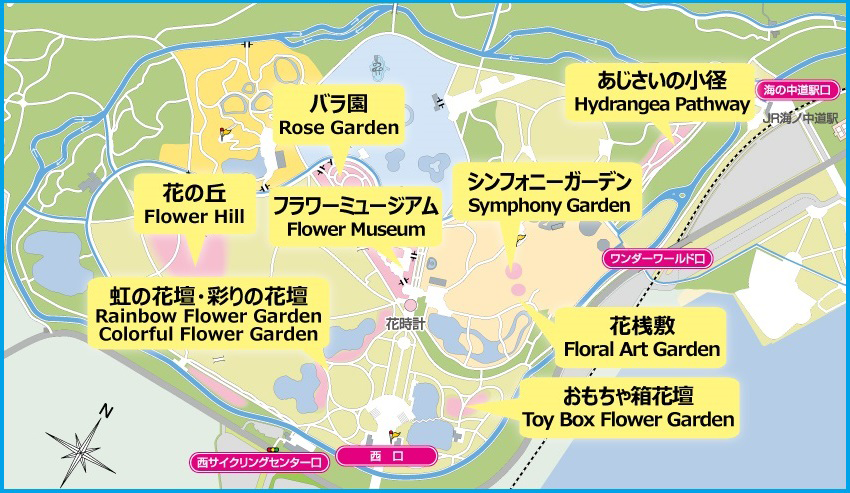 花のスポットマップ
