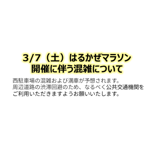 はるかぜマラソン駐車場混雑